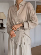 Side Button Shirt Top