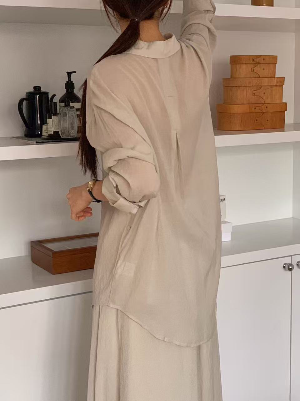 Side Button Shirt Top