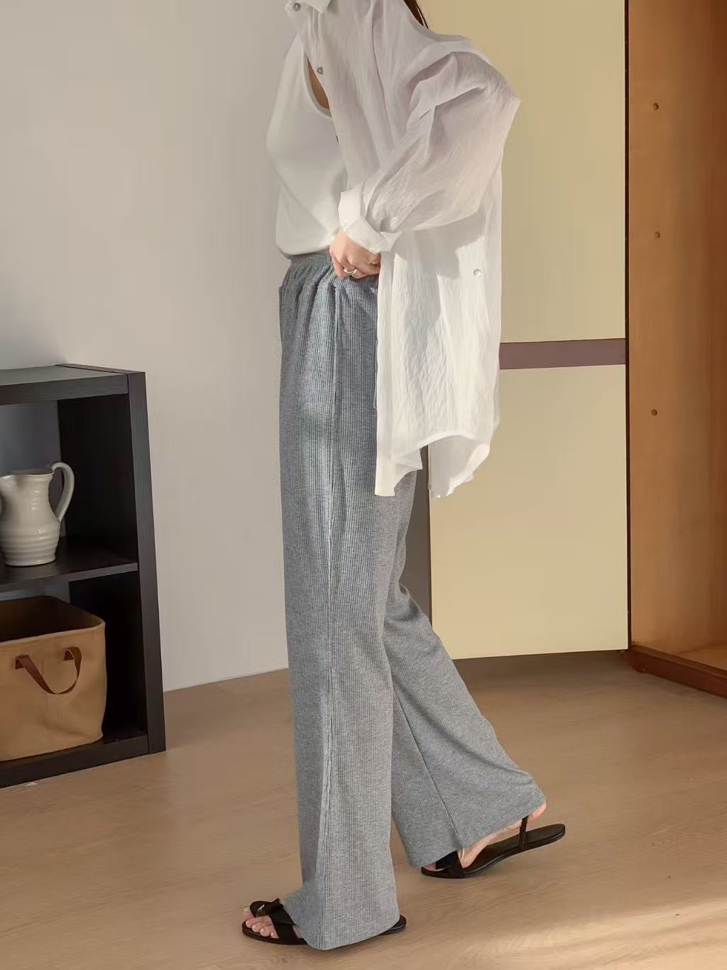 Cotton Flexible Flare Pants