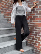 Cotton Flexible Flare Pants