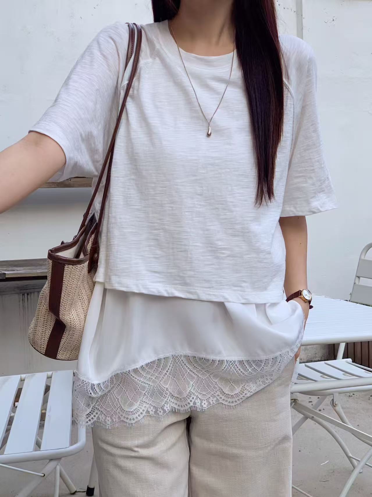 Double Layered Lace T Top