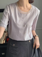 Lace Cotton T Top