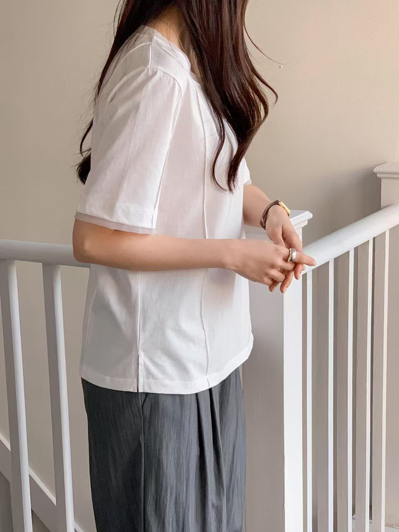 Lace Cotton T Top