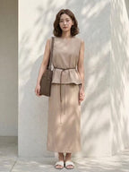Office Chiffon Maxi Skirt