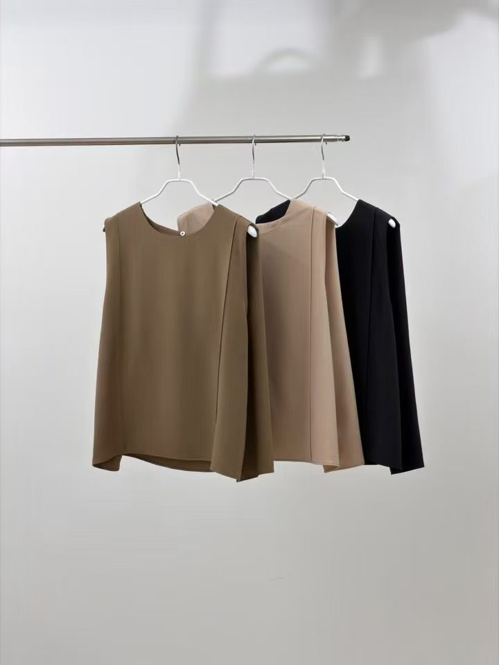 Office Chiffon A Lined Tank Top
