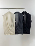 Wrapped knitted tank top