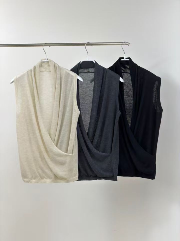 Wrapped knitted tank top