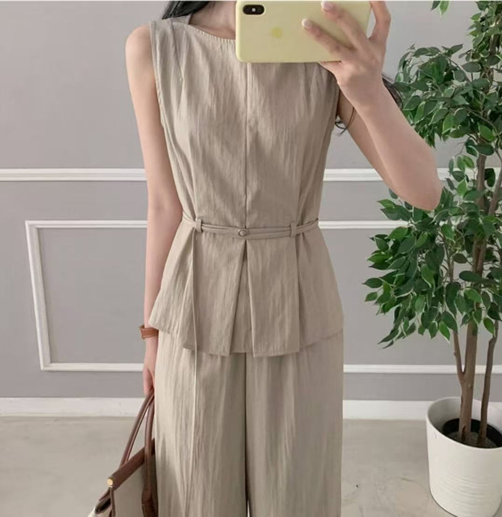 Linen Tied Tank Top
