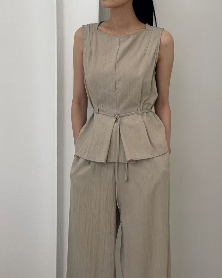 Linen Tied Tank Top