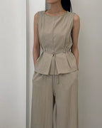 Linen Tied Tank Top