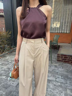 Silky Cross Neck Tank Top