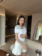 Striped Shirt Mix Cotton Top