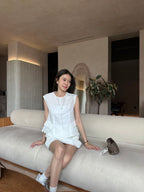 Linen Two Pockets Tank Top