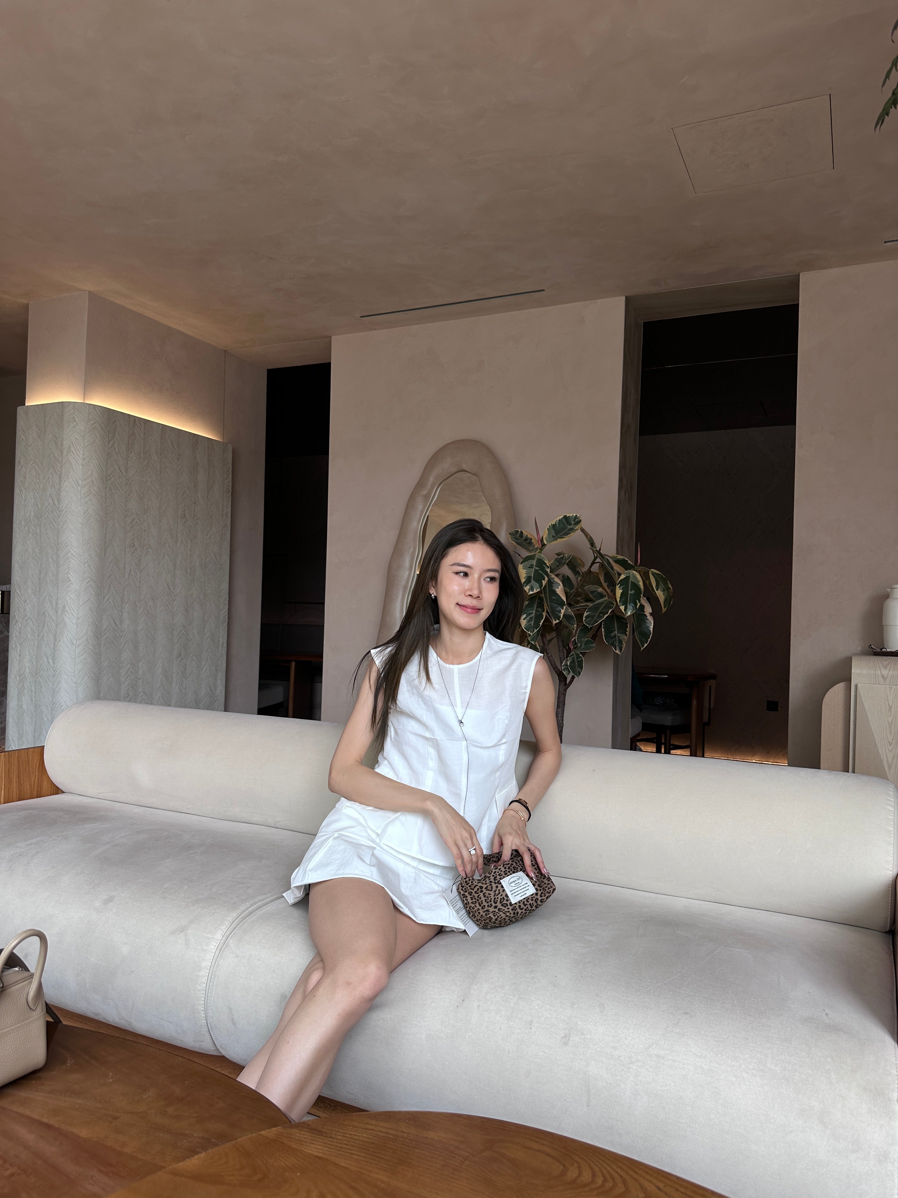 Linen Two Pockets Tank Top
