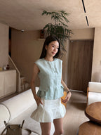 Linen Two Pockets Tank Top