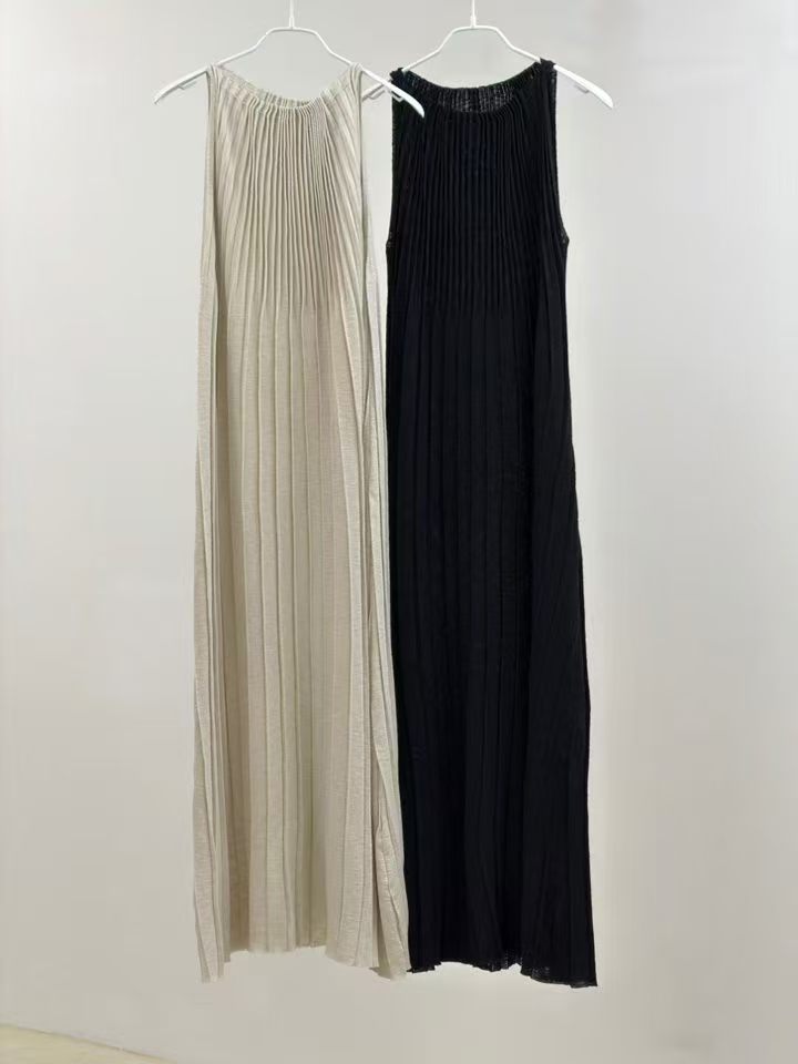 Lined Crewneck Maxi Dress