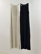 Lined Crewneck Maxi Dress