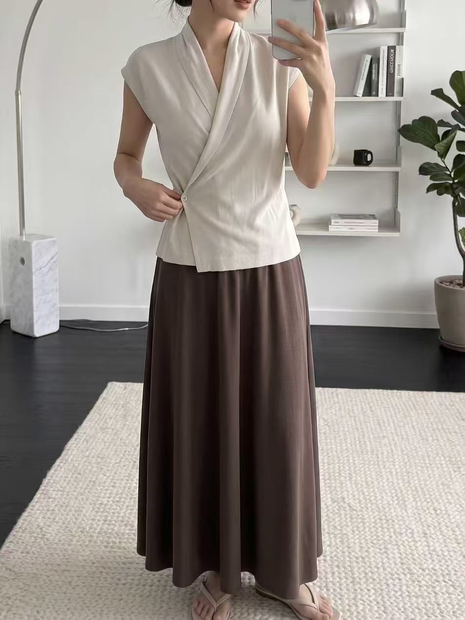 Wrap Short Sleeves Top