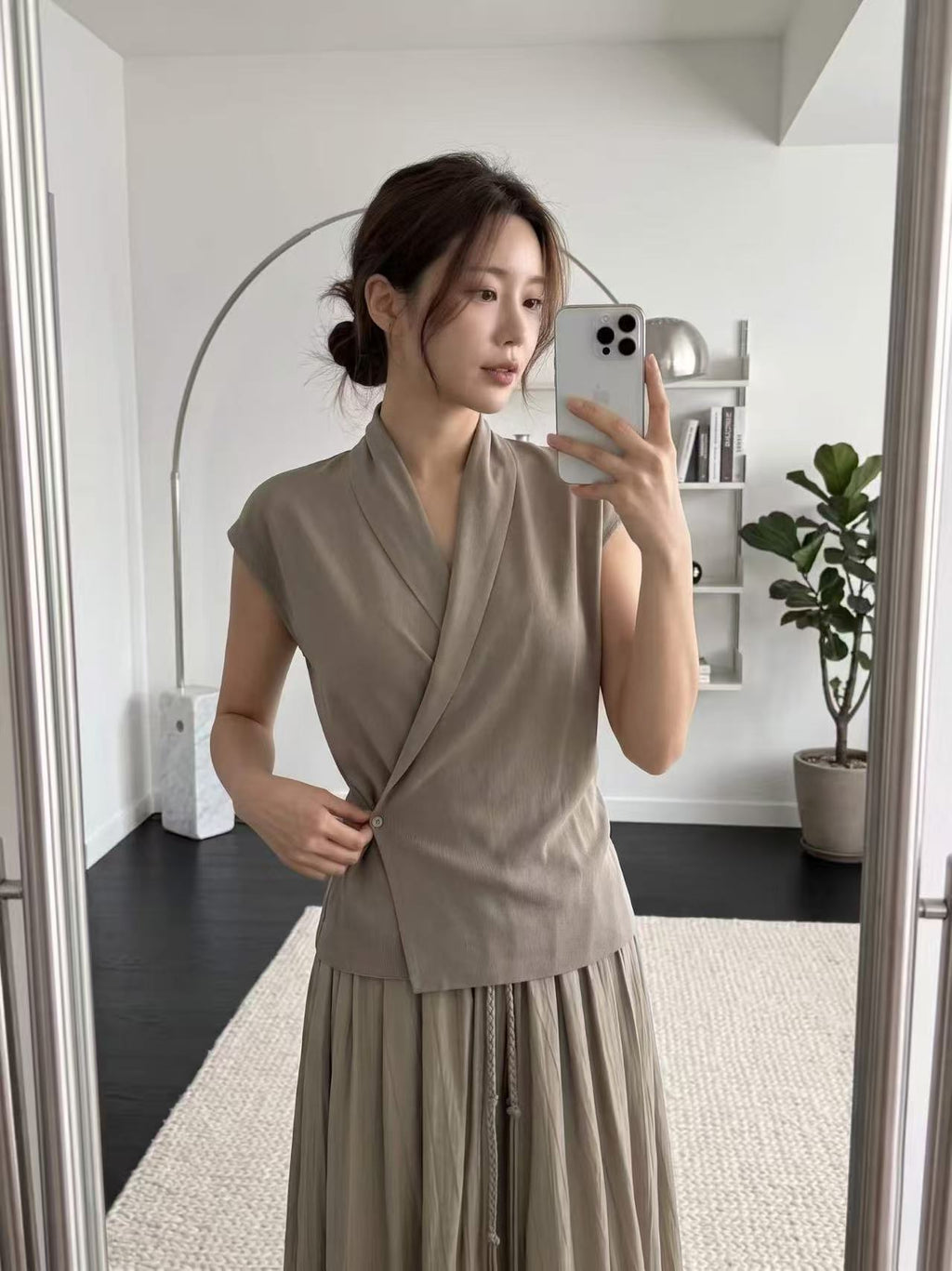 Wrap Short Sleeves Top