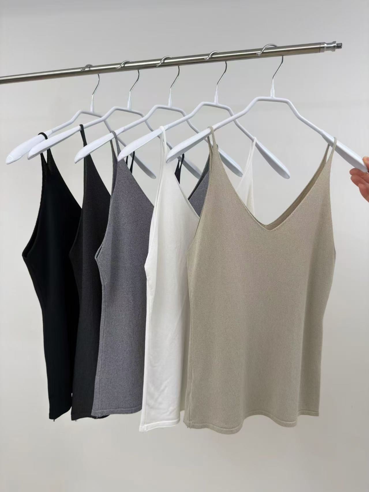 Knitted Thin Shoulder Tank Top
