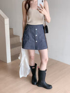 Denim Like Skirt Shorts