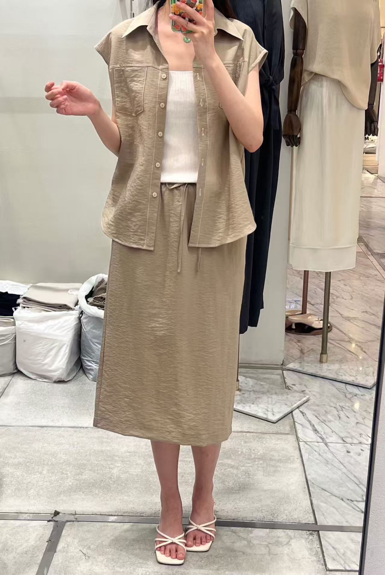 Chiffon Midi Skirt