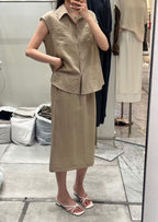 Chiffon Polo Tank Top