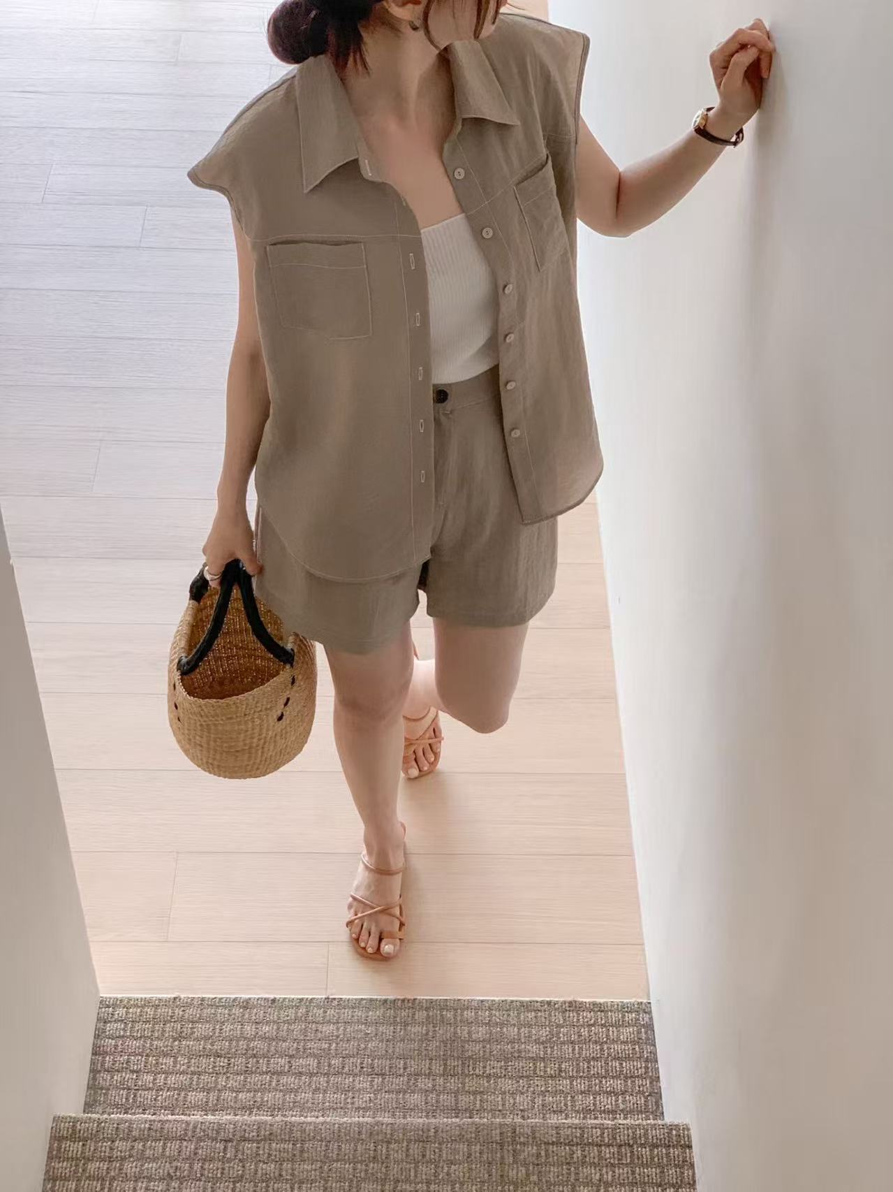 Chiffon Polo Tank Top
