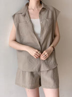Chiffon Polo Tank Top