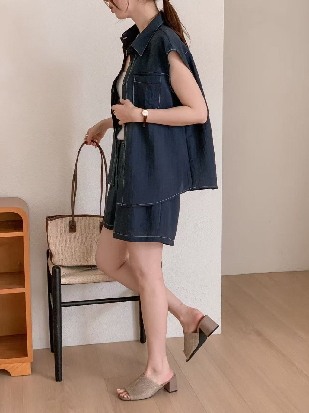 Chiffon Polo Tank Top