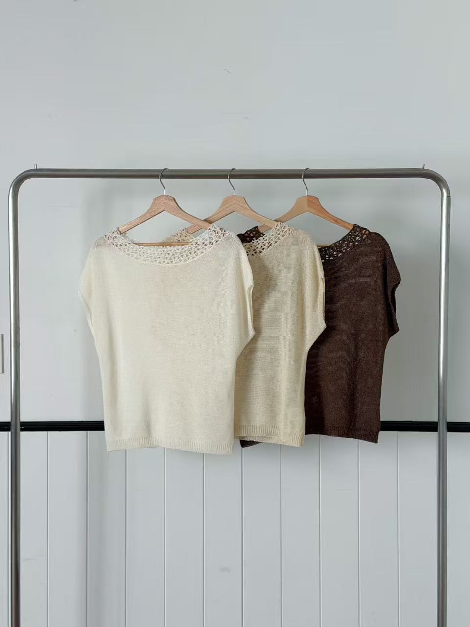 Knitted Off Shoulder Top