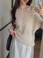 Knitted Off Shoulder Top