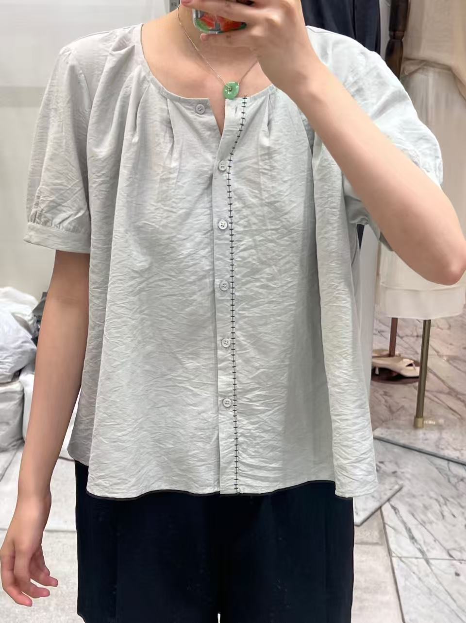 Dotted Shirt T Top