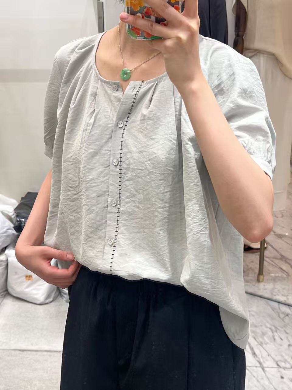 Dotted Shirt T Top