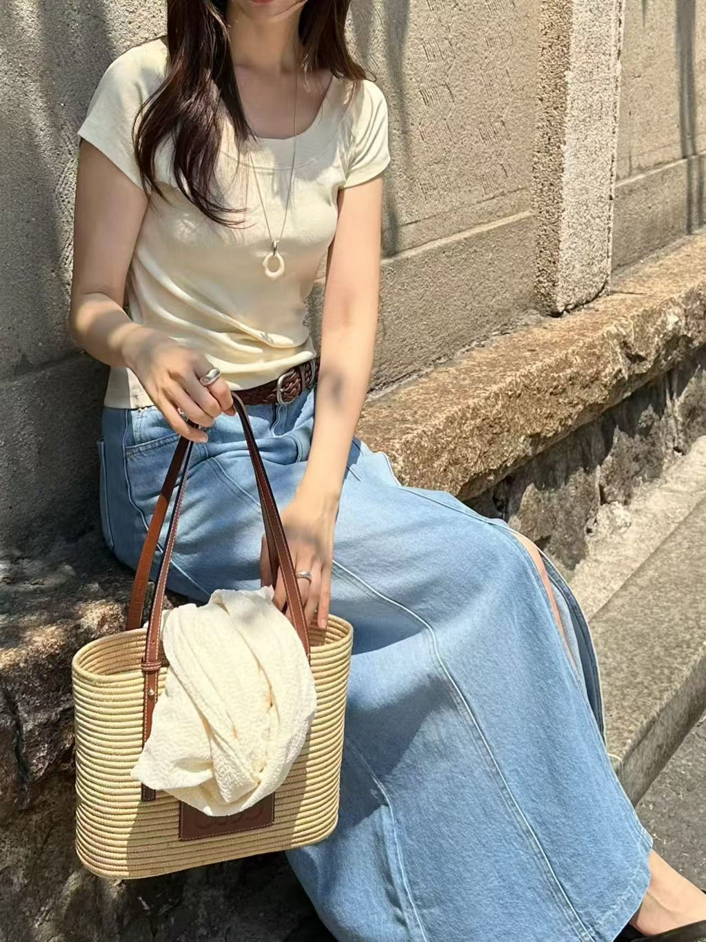 Maxi Denim Skirt