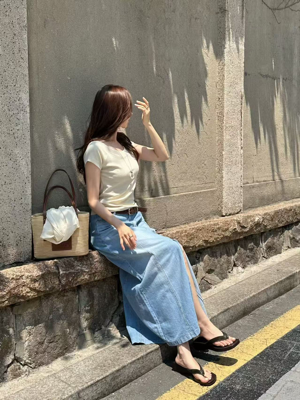 Maxi Denim Skirt