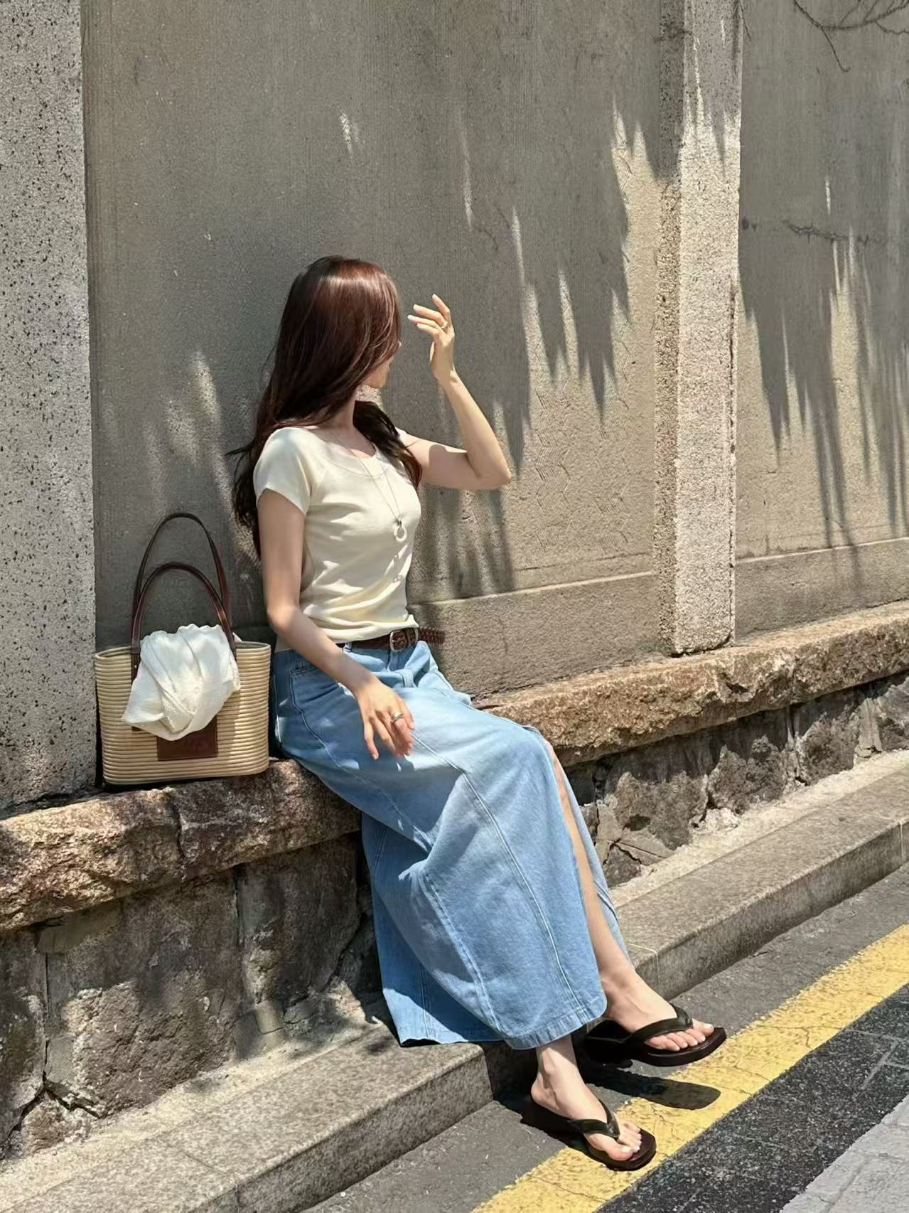 Maxi Denim Skirt