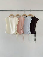 Tied Cotton T Shirt
