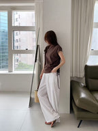 Tied Cotton T Shirt