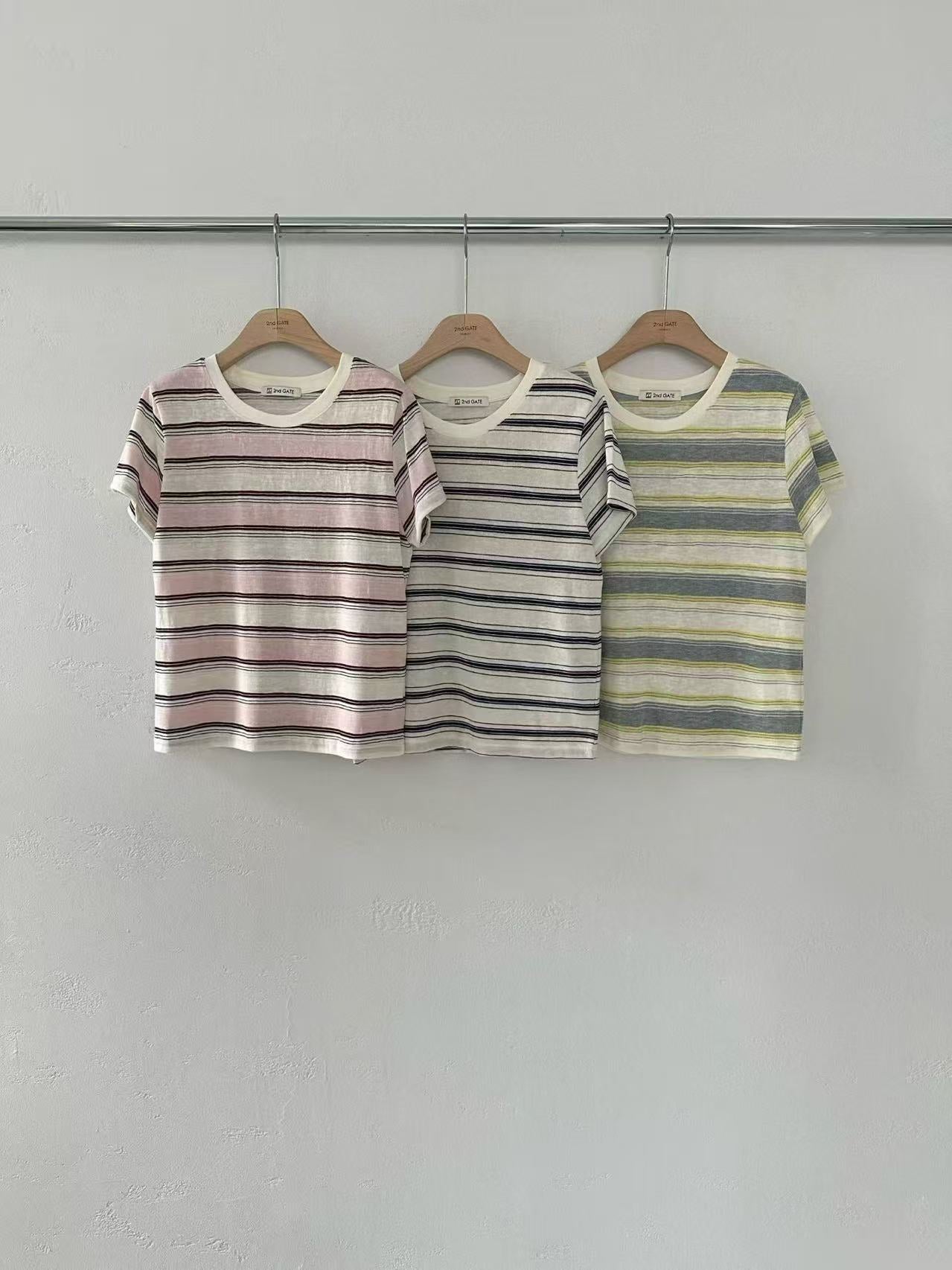 Striped cotton t shirt