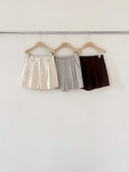 Linen Button Shorts