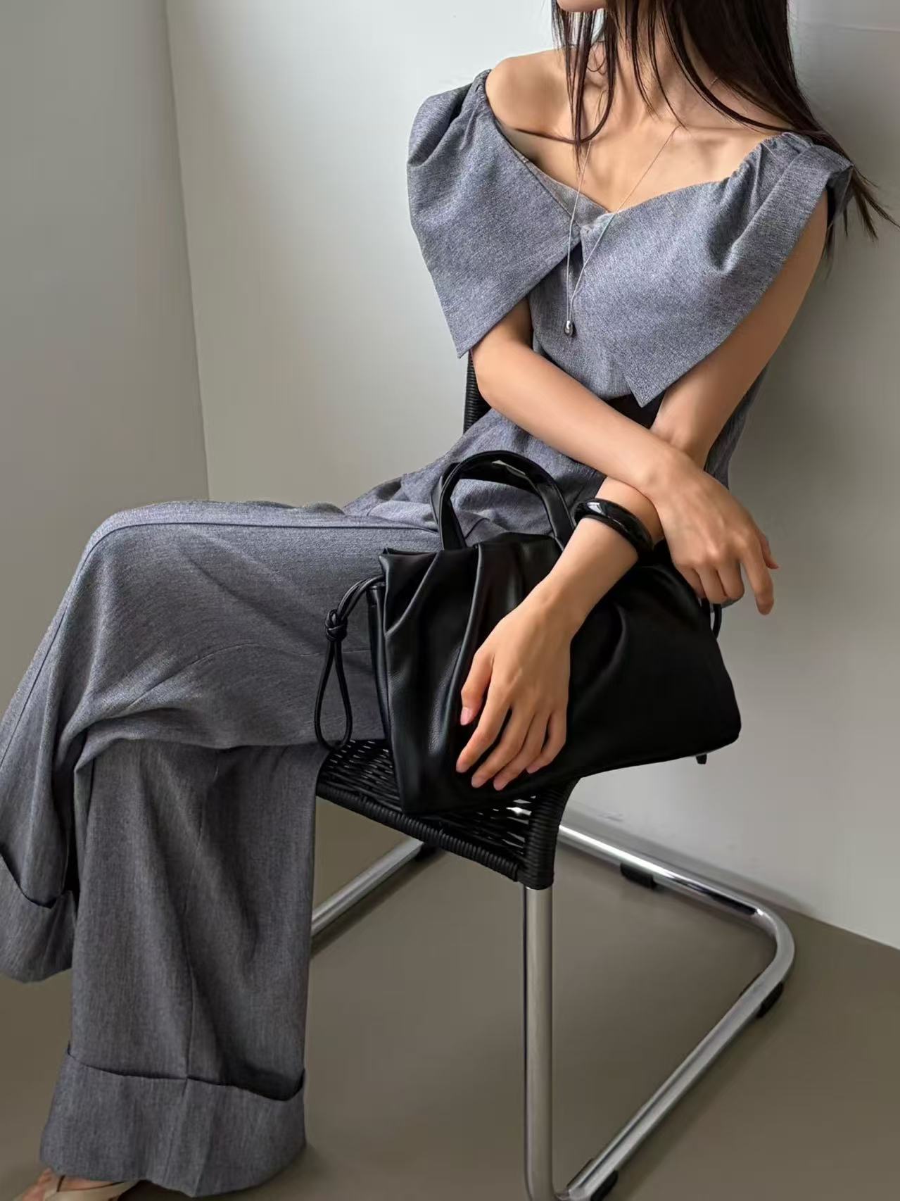 Office Chiffon Pants