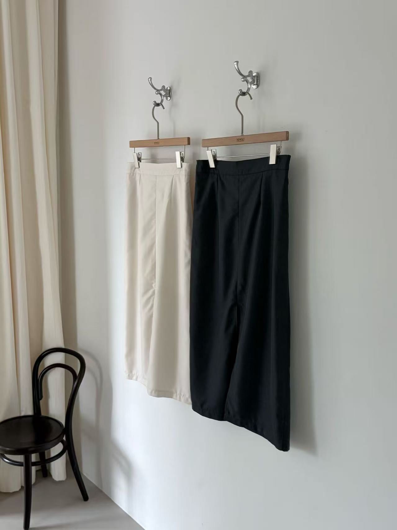 Chiffon Slit Midi Skirt