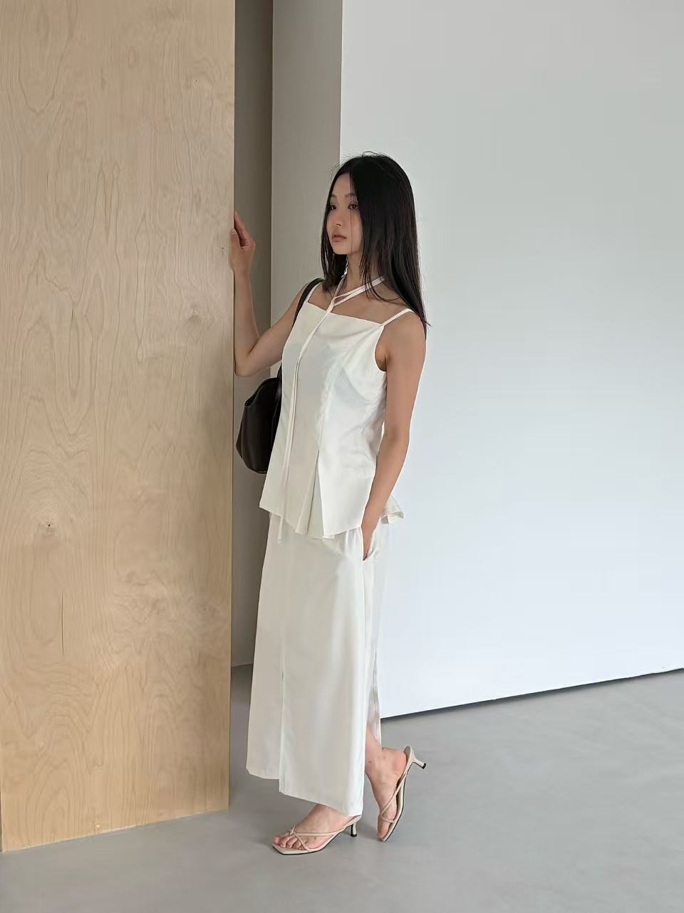 Chiffon Slit Midi Skirt