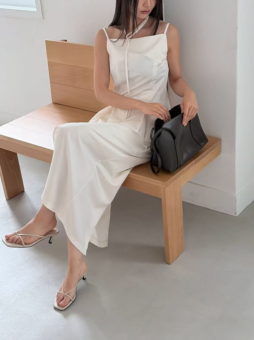 Chiffon Slit Midi Skirt