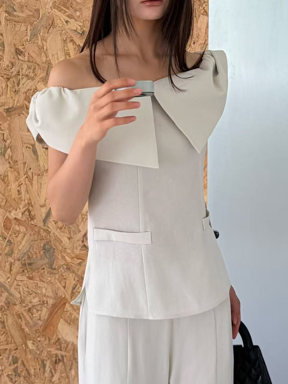 Off shoulder chiffon Top