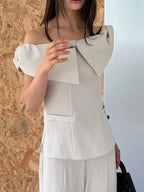 Off shoulder chiffon Top