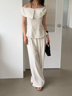 Off shoulder chiffon Top