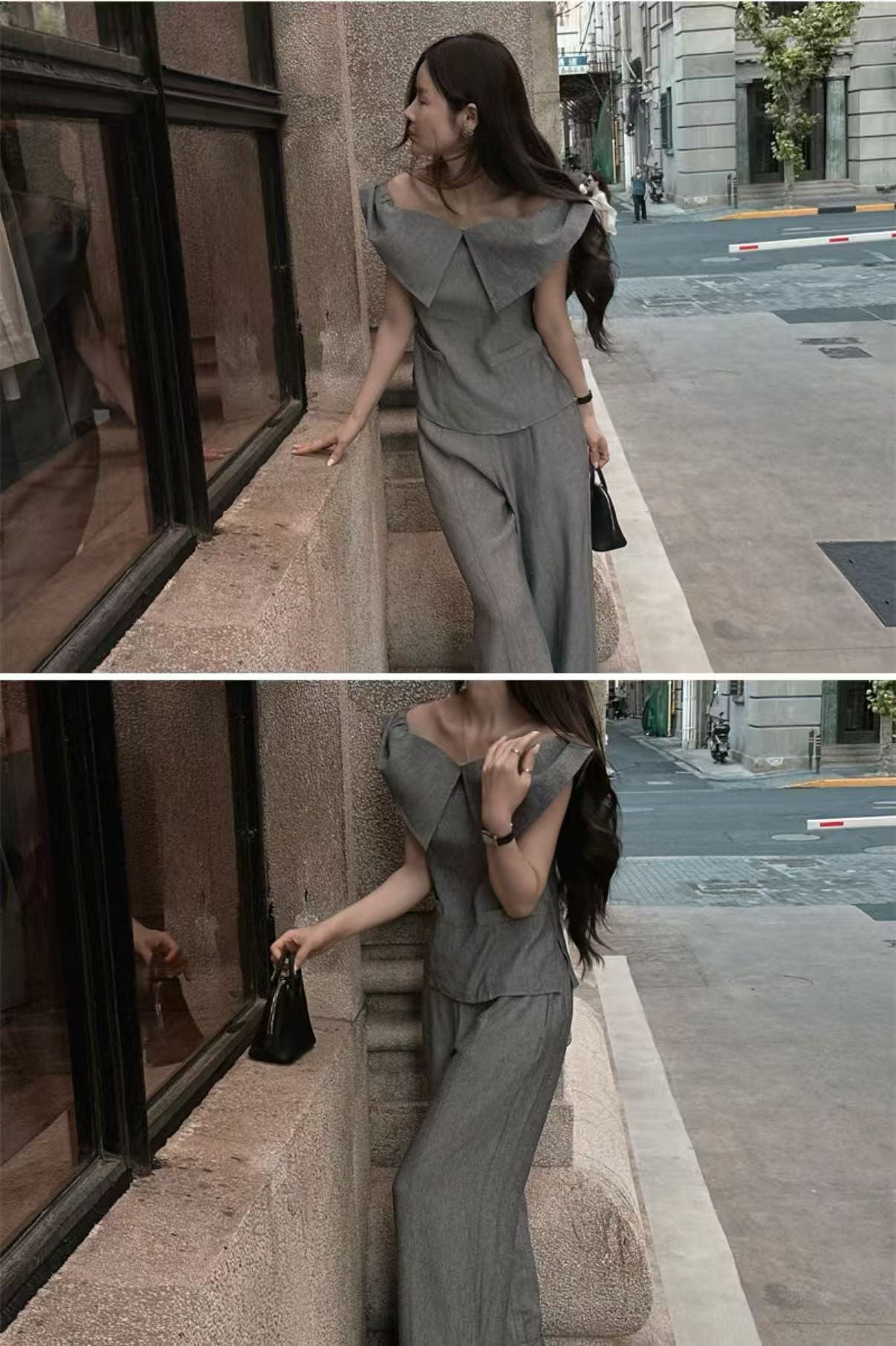 Off shoulder chiffon Top