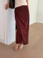 Linen Knot Maxi Skirt